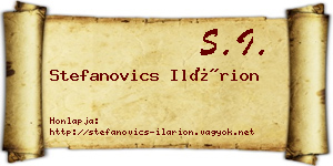 Stefanovics Ilárion névjegykártya